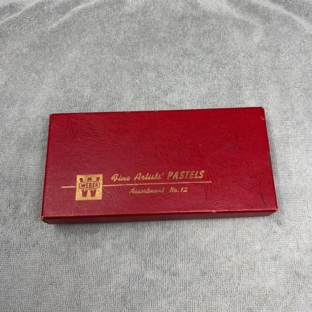 Vintage Weber Fine Artists Pastels Assortment No 12 Red Box Made in USA 12 Count